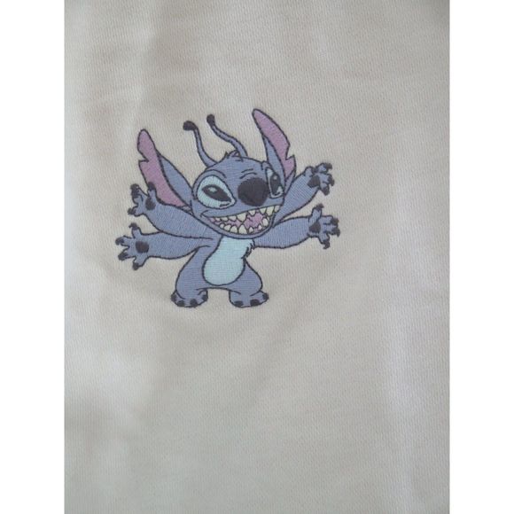 adidas HF4631 Women's Sz XL Beige Disney Lilo & Stitch Button Down L/S Shirt - Picture 4 of 11